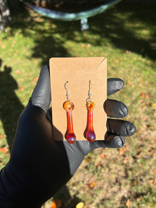 Red Droplet Earrings