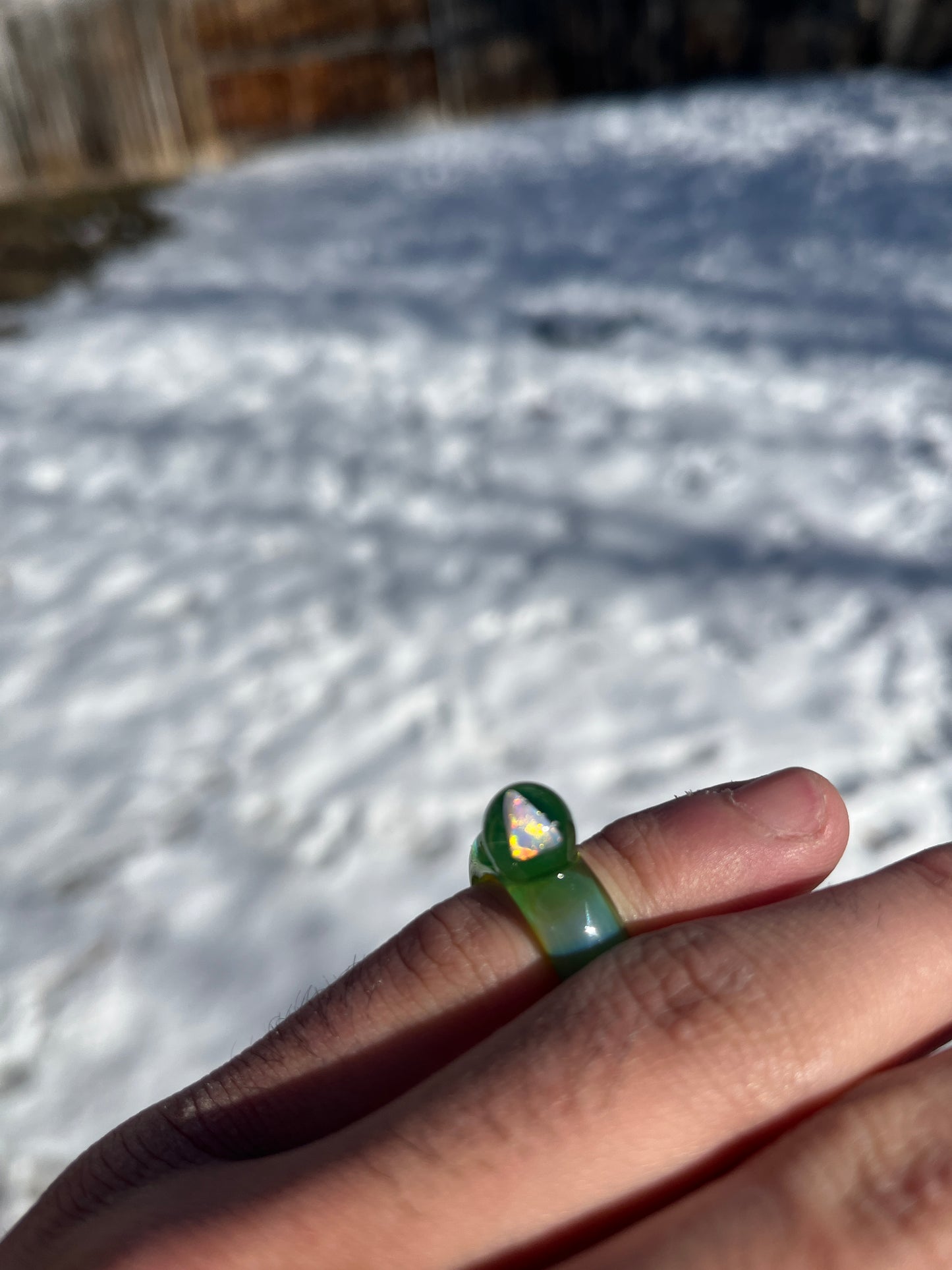 Egyptian Green Opal Ring