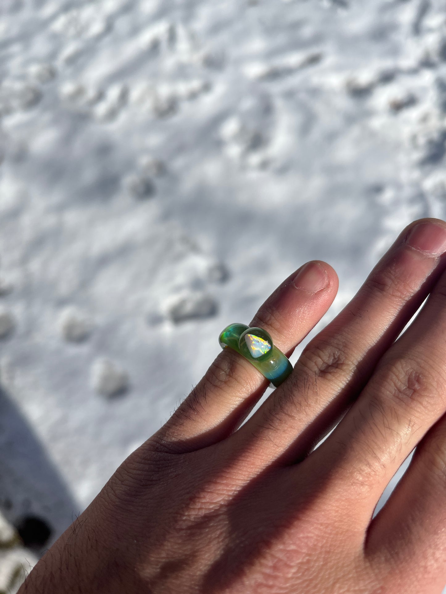 Egyptian Green Opal Ring